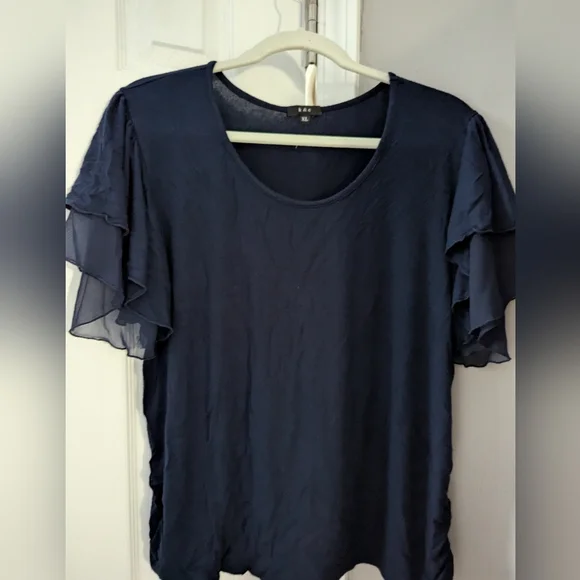 k & c, Women's XL, Navy Blue knit Blouse - Picture 1 of 4